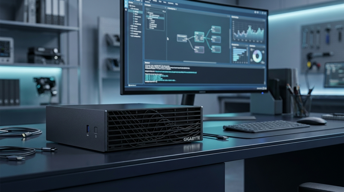GIGABYTE AI TOP ATOM NVIDIA GB10 local AI workstation