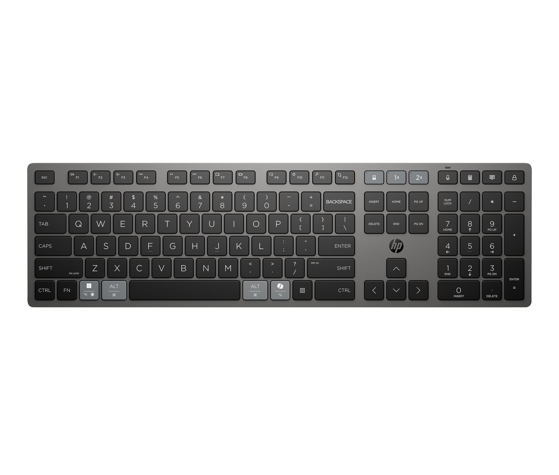 HP 725 Multi-Device Rechargeable Wireless Keyboard with Ultra-Fast Charging