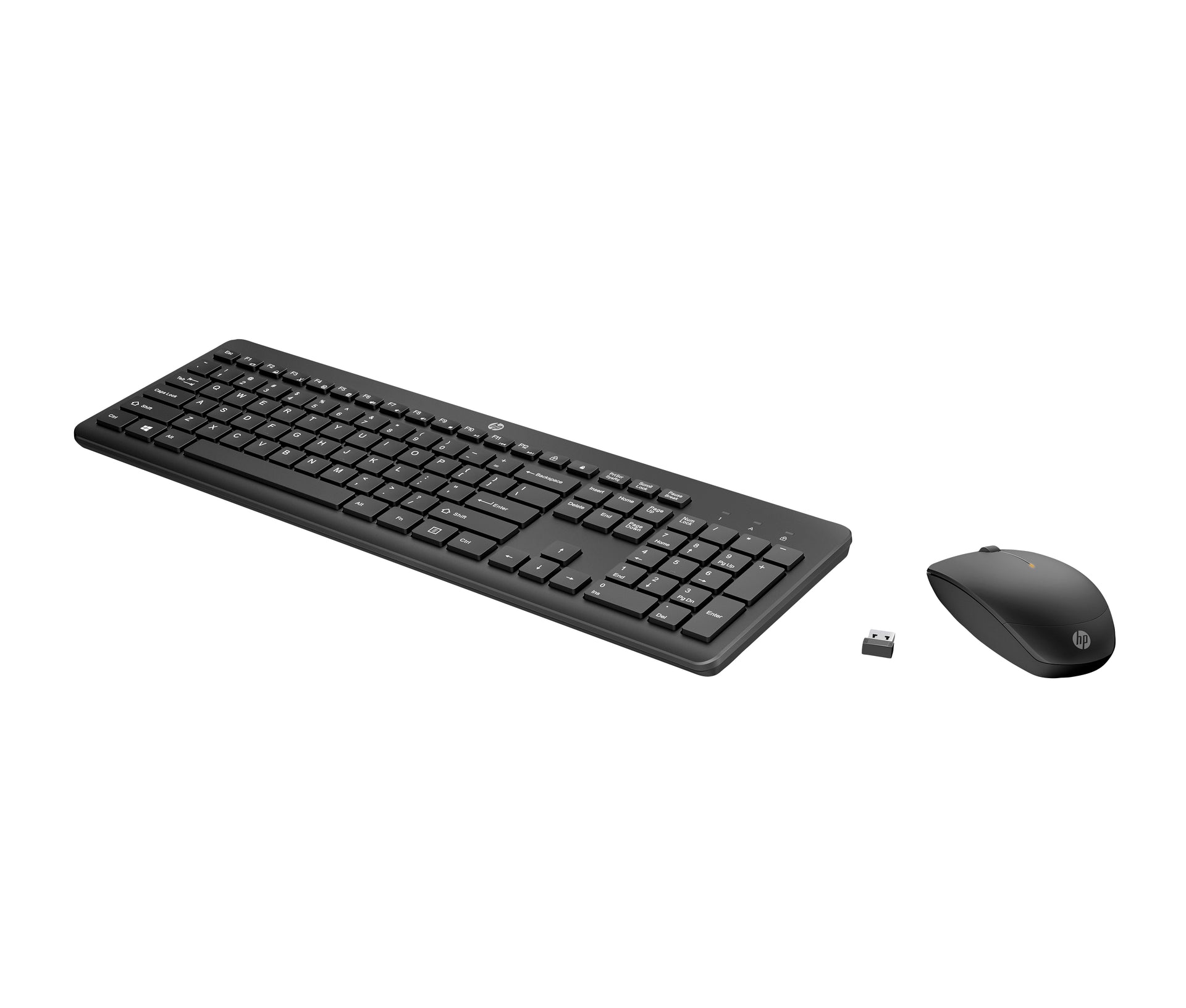 HP 235 Wireless Keyboard and Mouse Combo - Full-Size, Black - Image 2