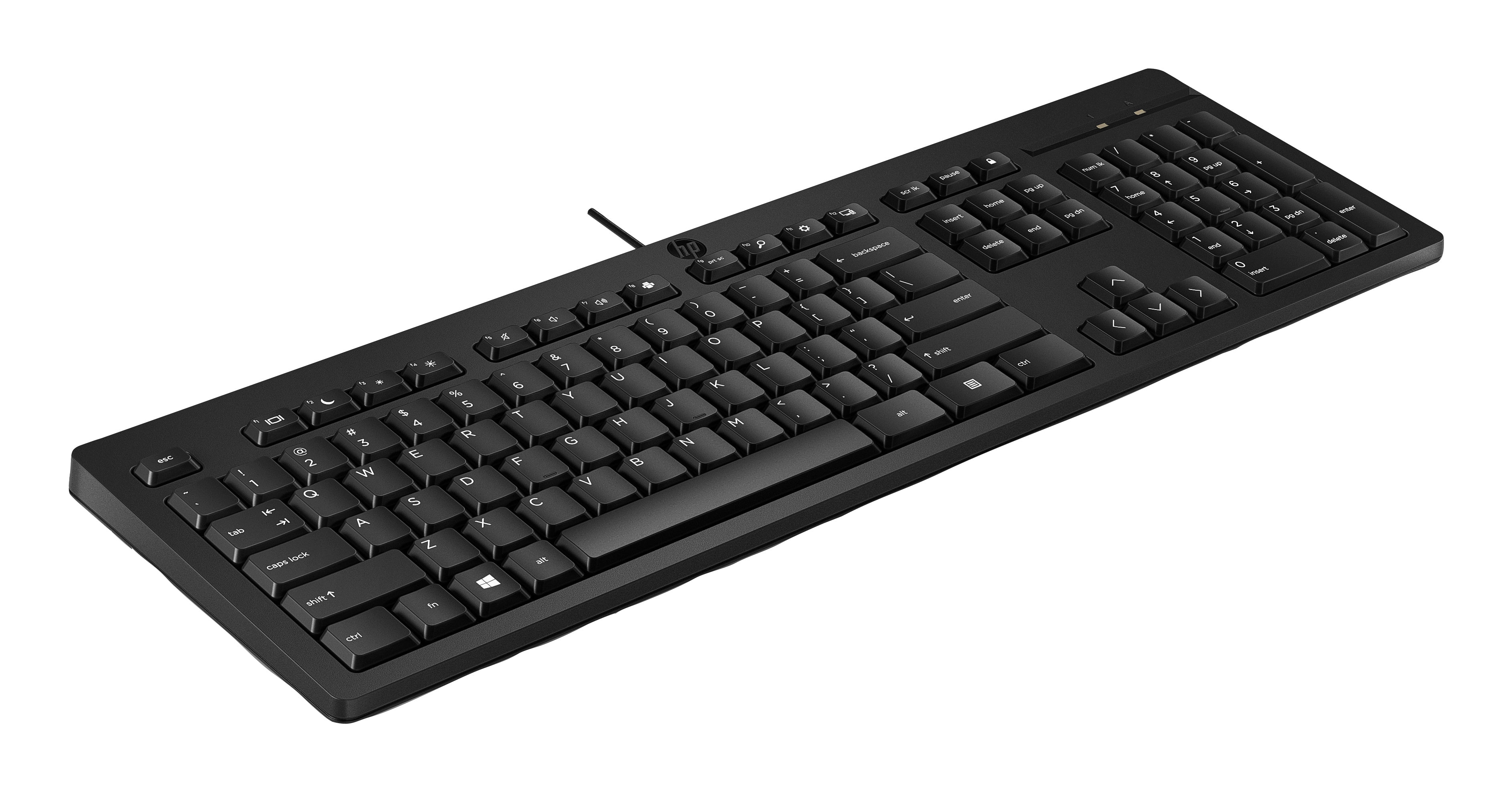 HP 125 Full-Size Wired USB Keyboard - Black - Image 2