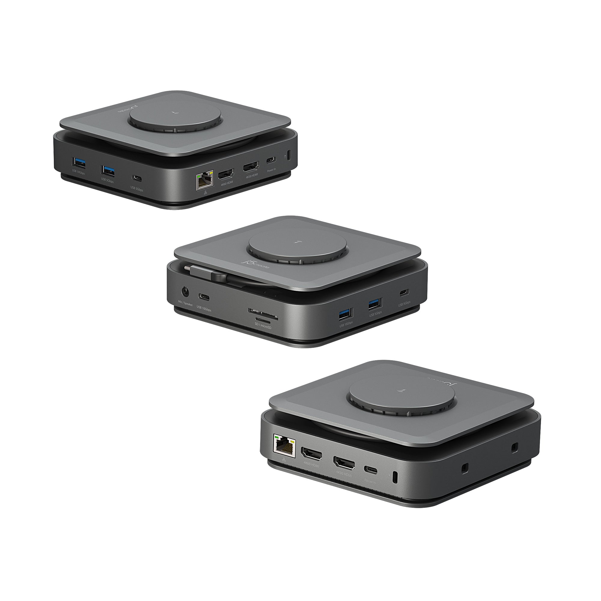 j5create JCD3199 USB-C Dock Dual 4K HDMI in Space Grey - Image 2
