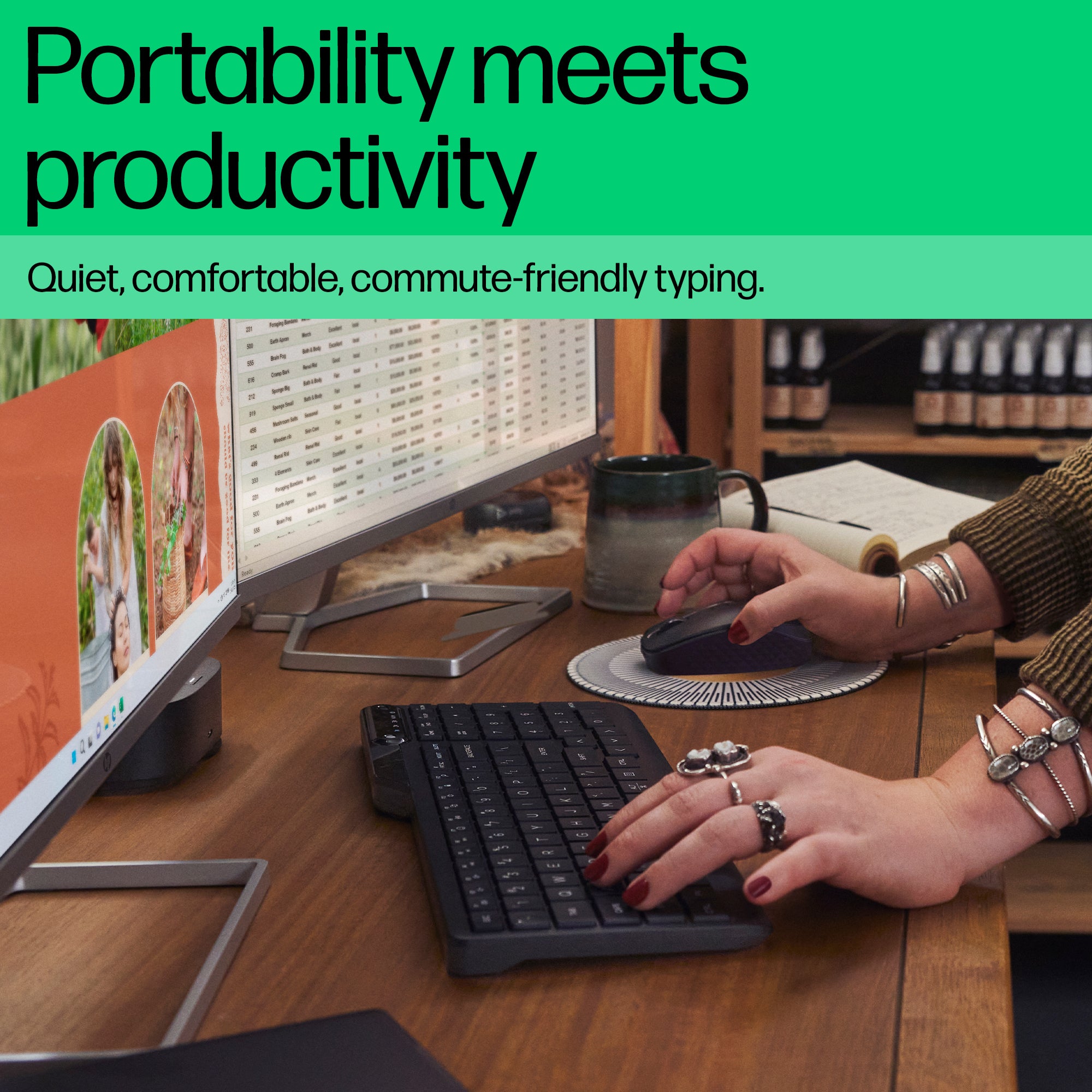 HP 475 Wireless Keyboard - Dual-Mode, Portable &amp; Spill-Resistant - Image 4