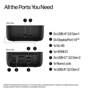 HP G6 Docking Station 2 x DisplayPort HDMI USB-C 1GbE 2.5GbE