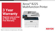 Xerox B225 Wireless All-in-One Mono Printer with Duplex, Print/Copy/Scan, ADF, 34ppm, 2 Trays, 251-Sheet Capacity - Image 10