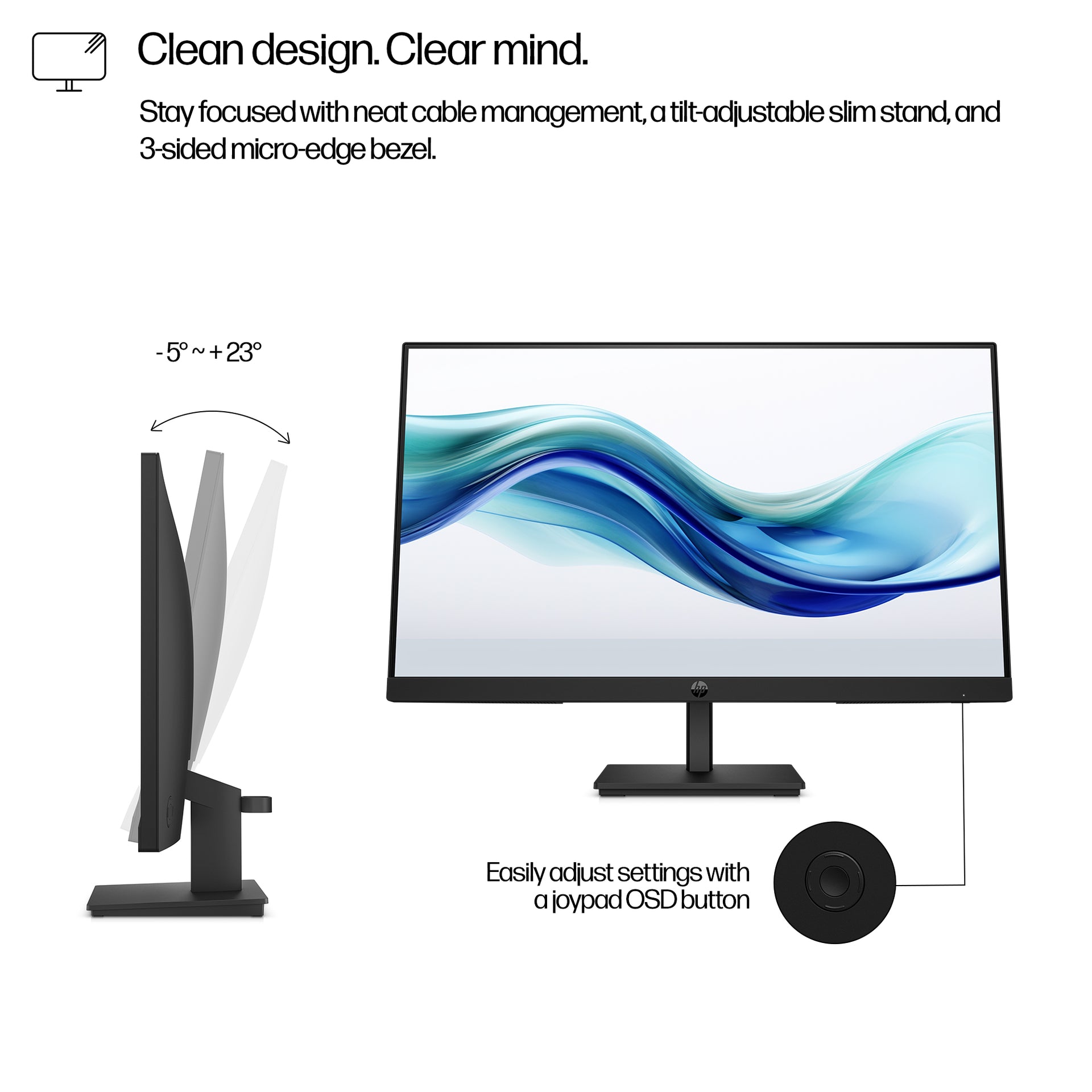 HP 324pf Series 3 Pro 23.8" Full HD Monitor IPS Panel 100Hz - Image 6