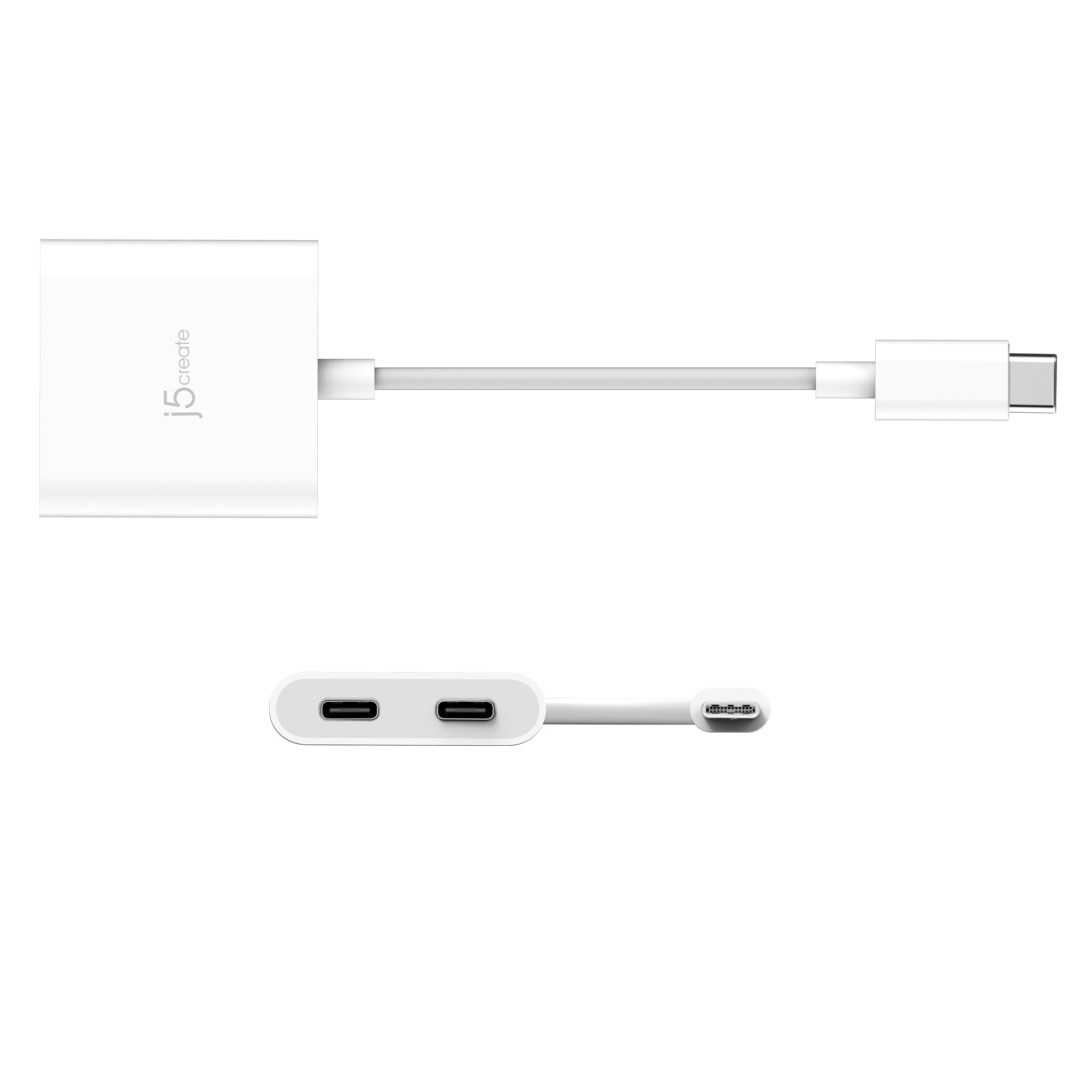 j5create USB-C to Dual USB-C Adapter with 4K Video and Power Delivery - Image 3