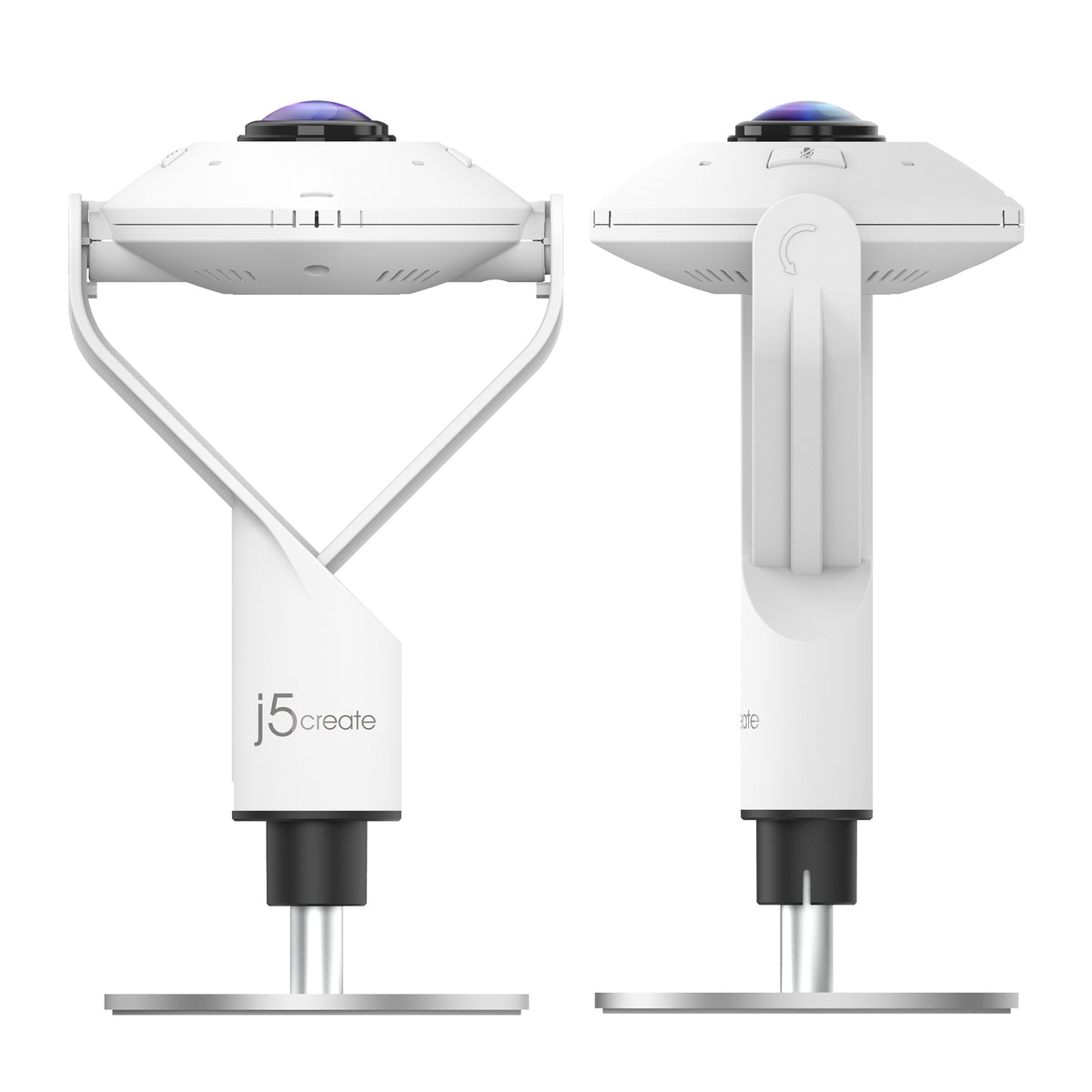 j5create JVCU360 360° All-Around Webcam, 1080p HD, White/Black - Image 4