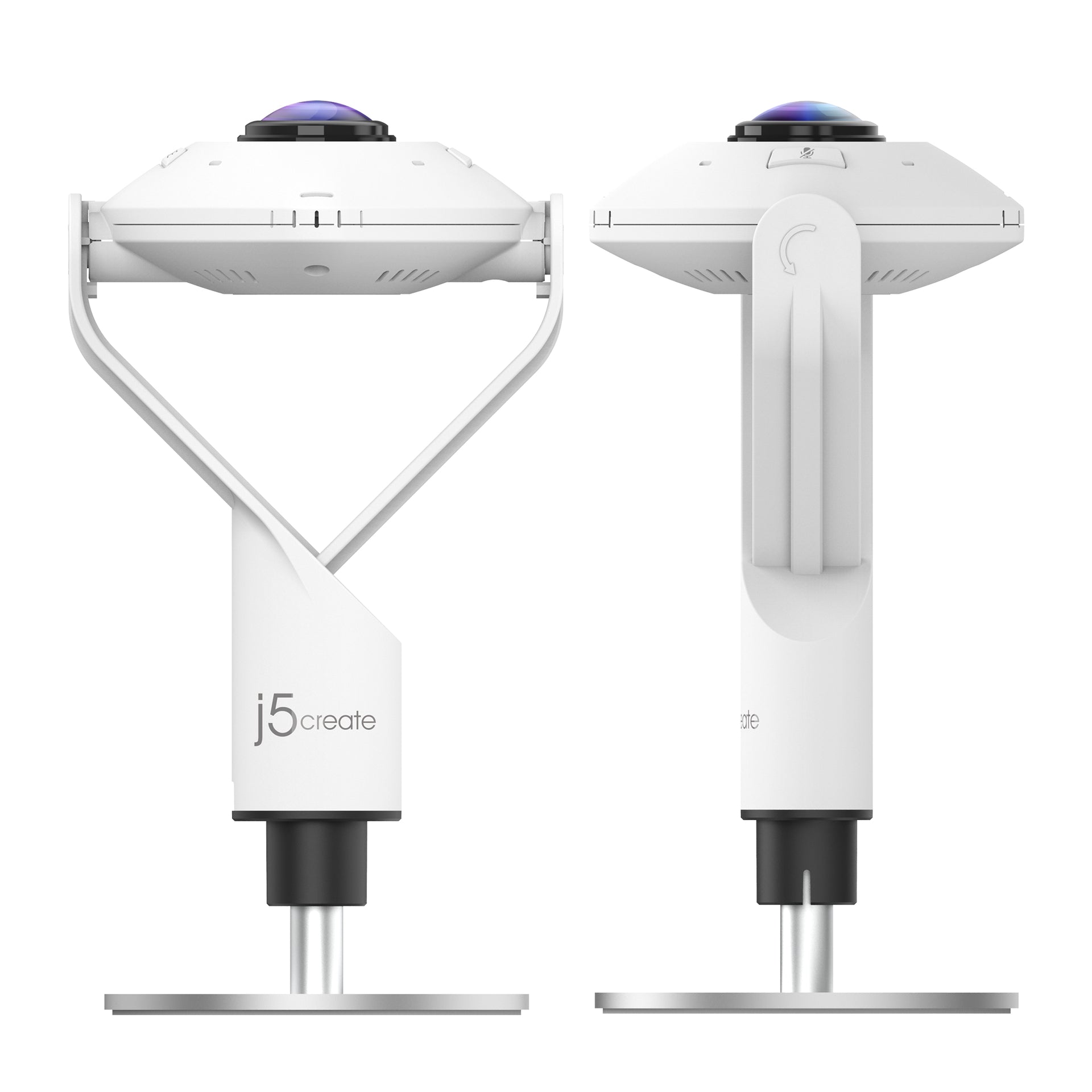 j5create JVCU360 360° All-Around Webcam, 1080p HD, White/Black - Image 4