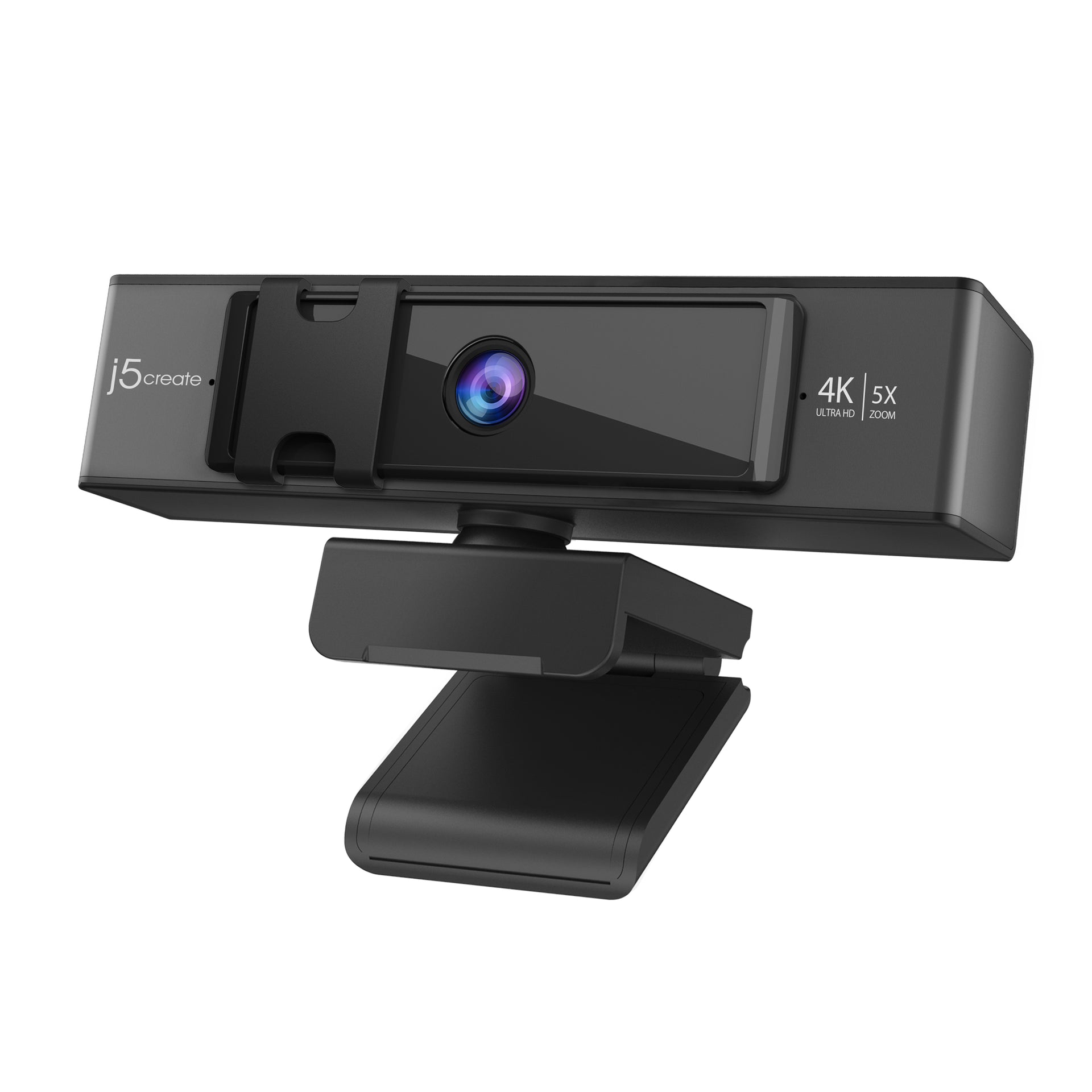 j5create JVCU435 4K Ultra HD Webcam with 5x Zoom and Remote Control - Black/Silver - Image 2