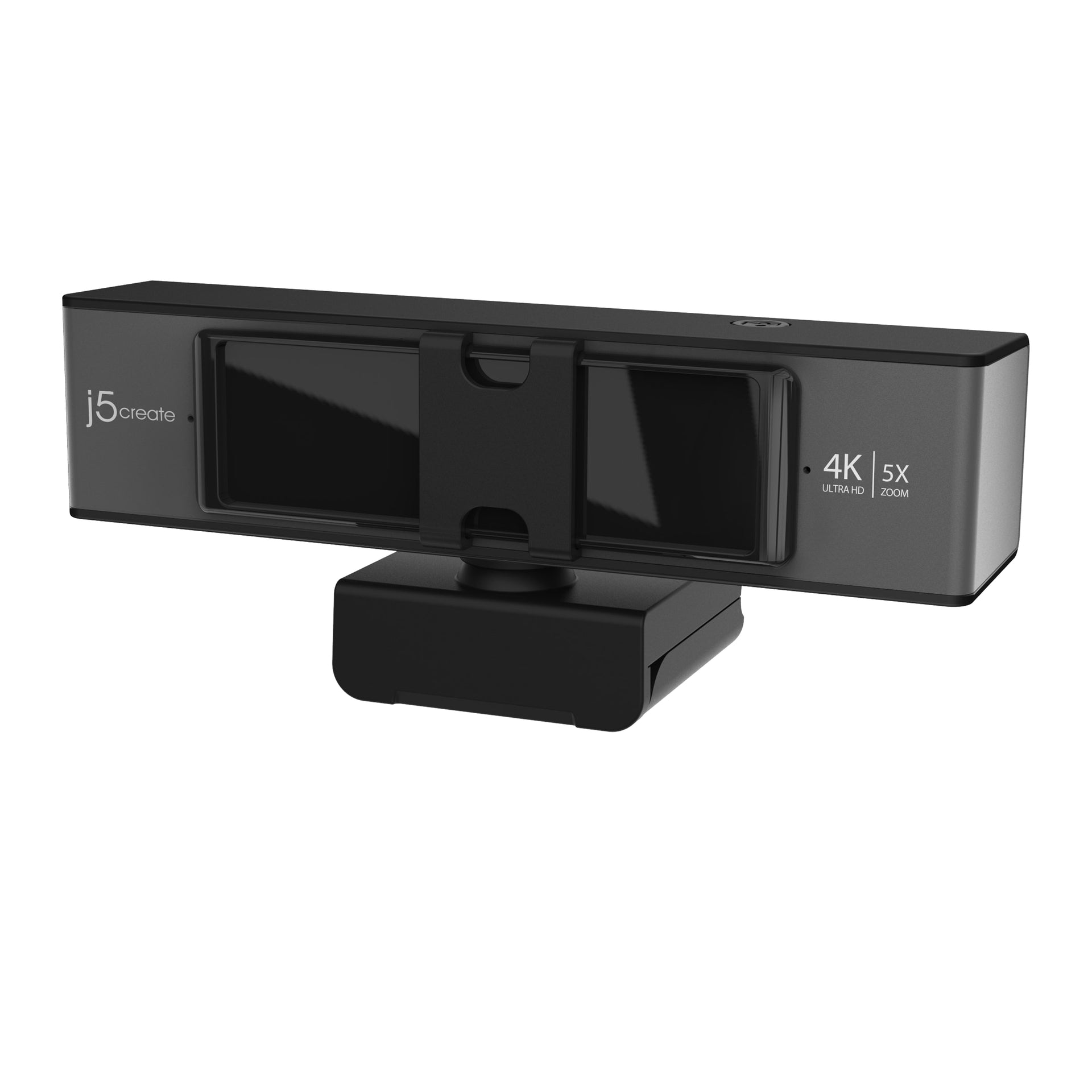 j5create JVCU435 4K Ultra HD Webcam with 5x Zoom and Remote Control - Black/Silver - Image 3