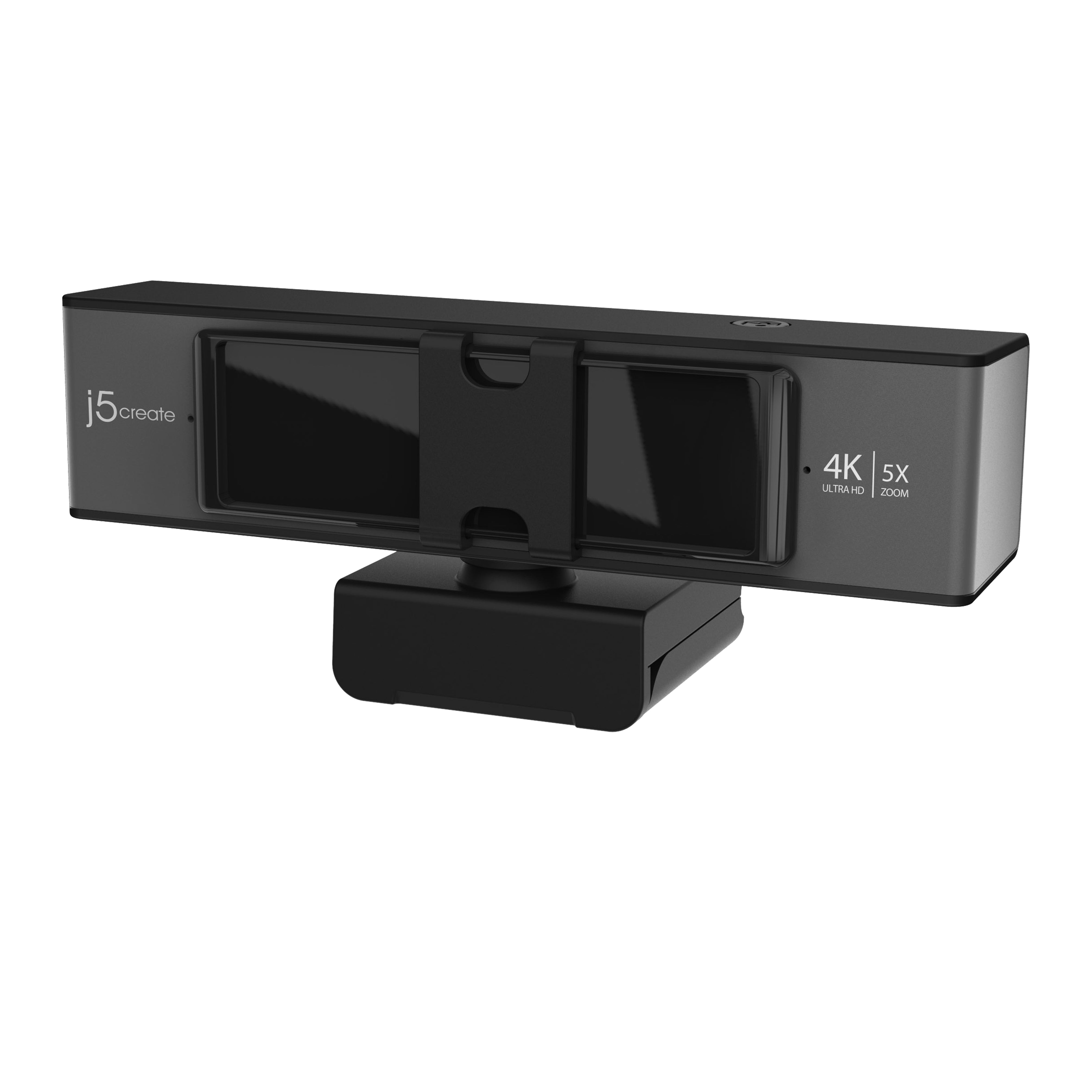 j5create JVCU435 4K Ultra HD Webcam with 5x Zoom and Remote Control - Black/Silver - Image 3