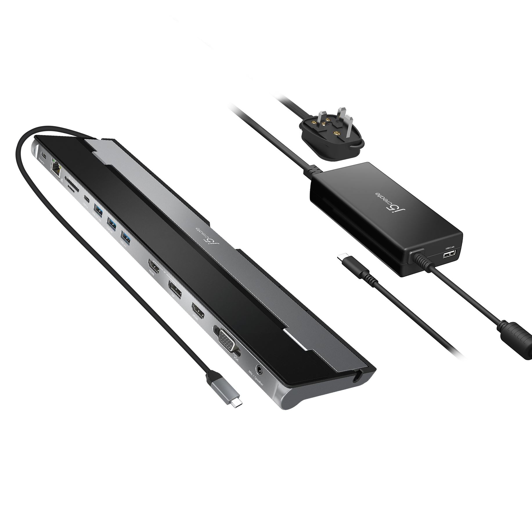 j5create JCD543P Triple Display USB-C Docking Station with 100W PD