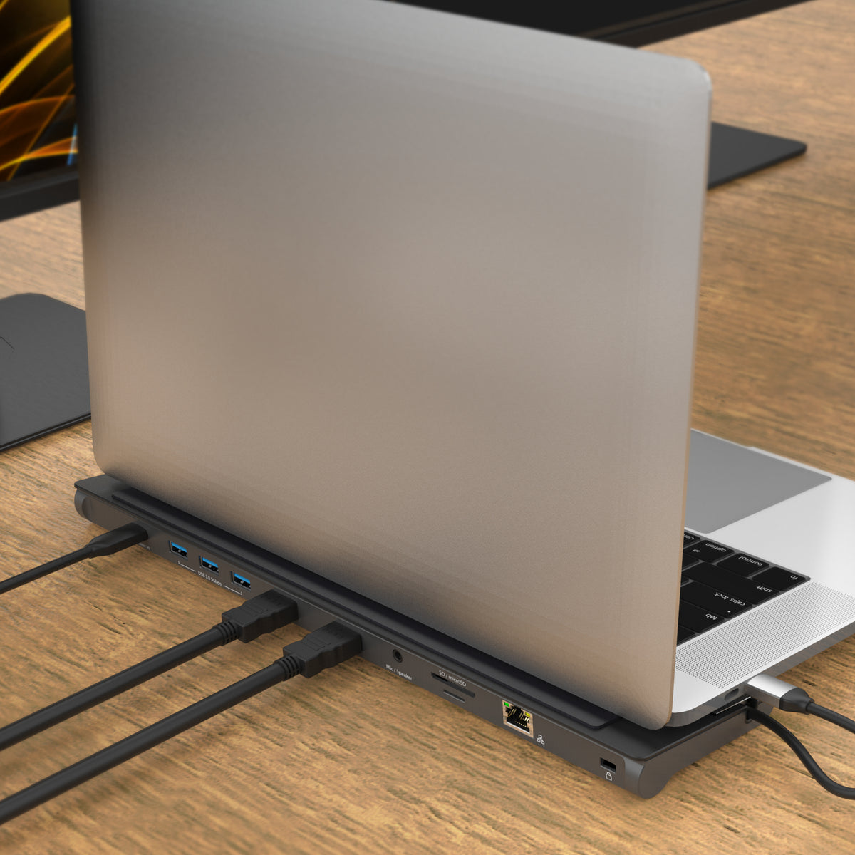 j5create JCD542-N USB-C Dual HDMI Docking Station with 4 USB Ports, Grey &amp; Black - Image 8