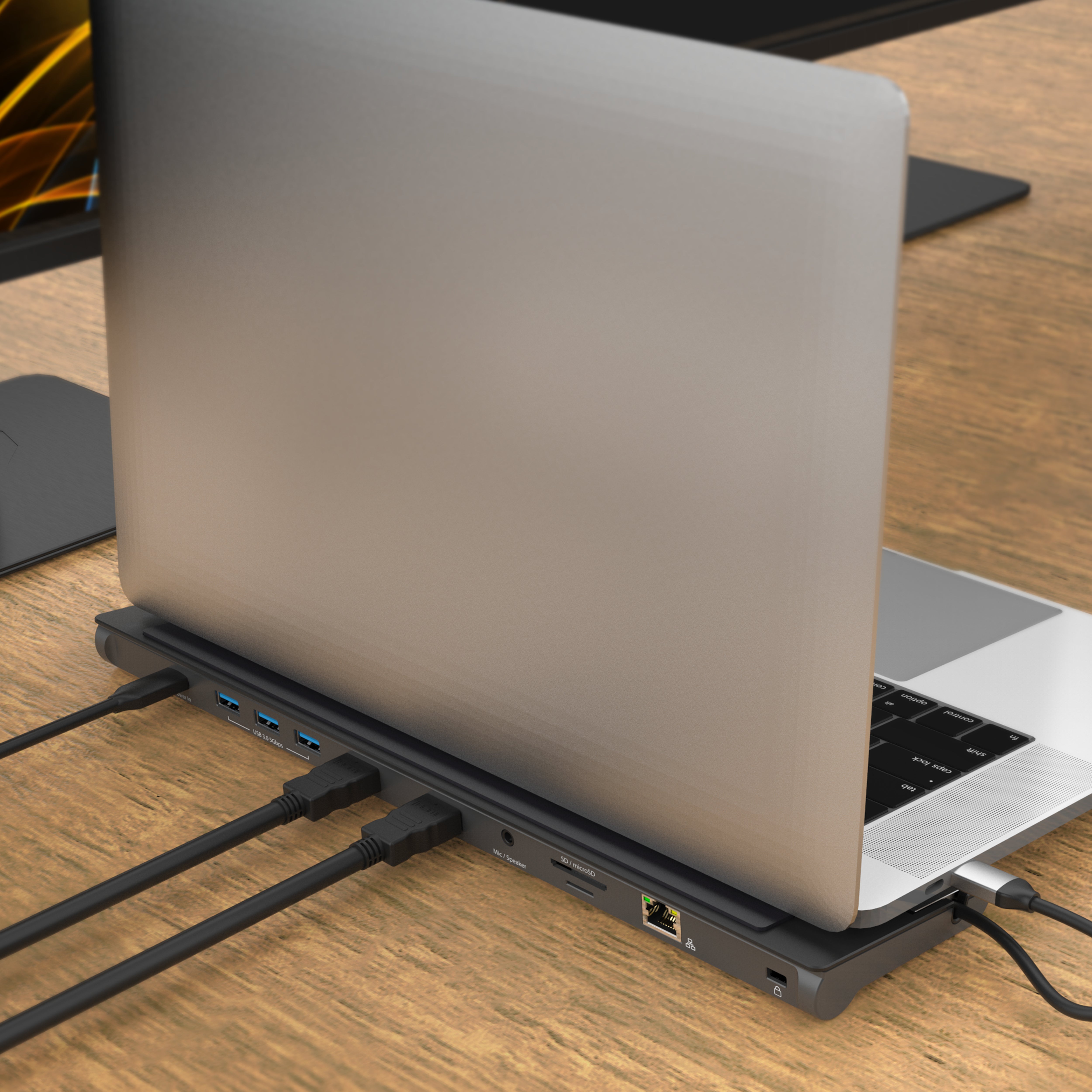 j5create JCD542-N USB-C Dual HDMI Docking Station with 4 USB Ports, Grey &amp; Black - Image 8