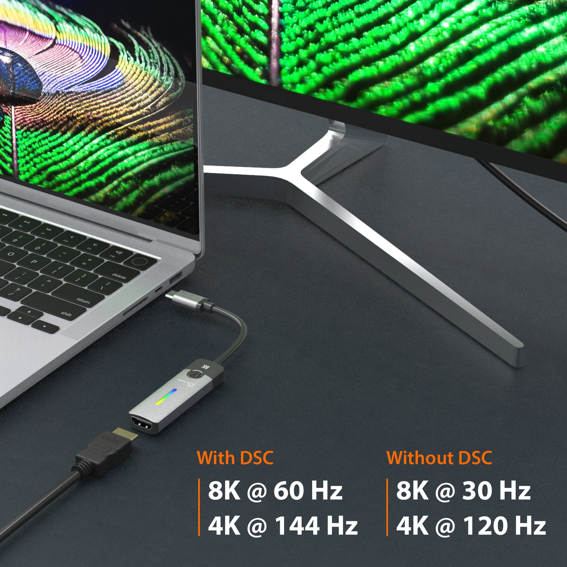 j5create JCA157 USB-C to HDMI 2.1 8K Adapter - Image 7