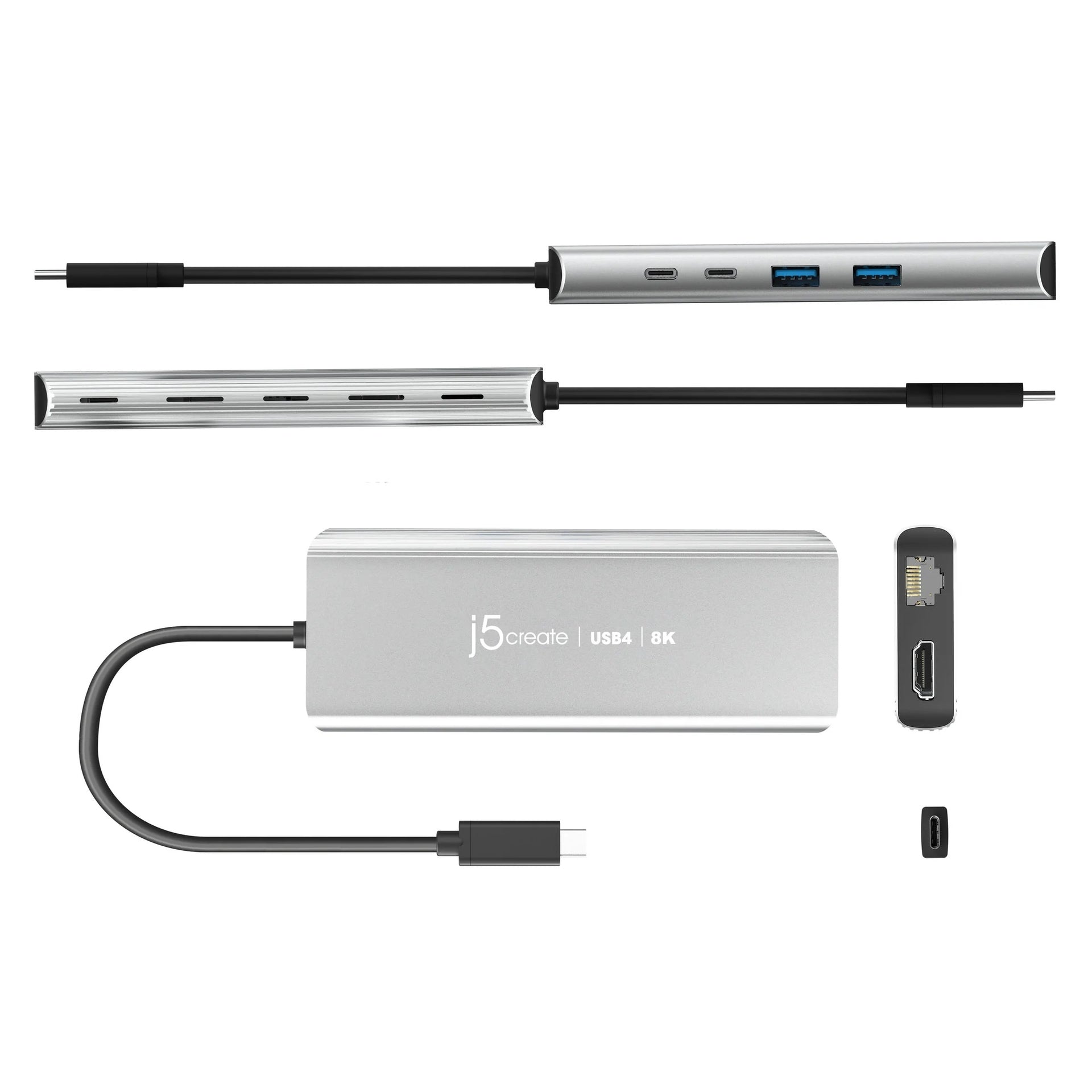 j5create JCD403 USB4 8K Multi-Port Hub with 40Gbps and 100W Power Delivery - Image 3