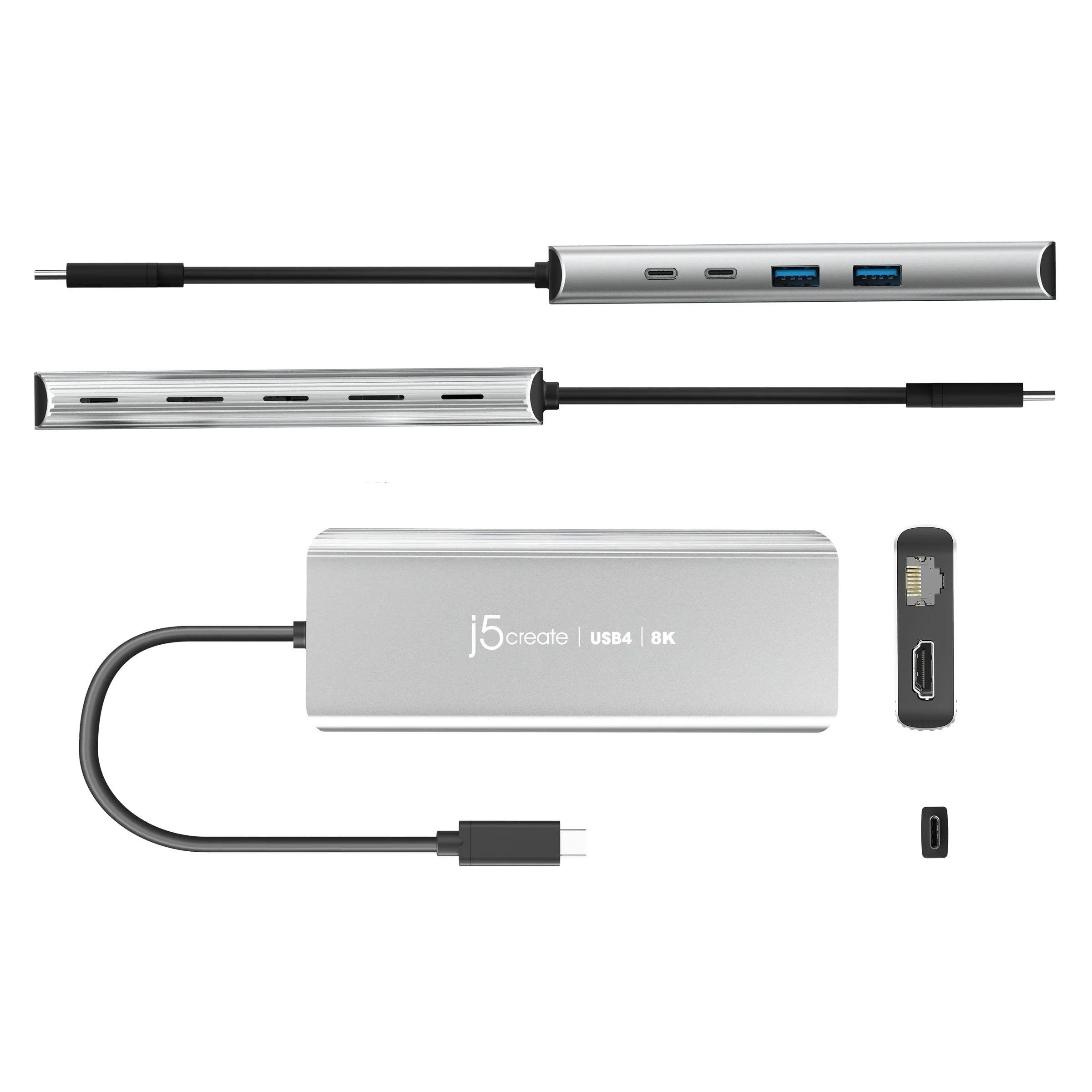 j5create JCD403 USB4 8K Multi-Port Hub with 40Gbps and 100W Power Delivery - Image 3