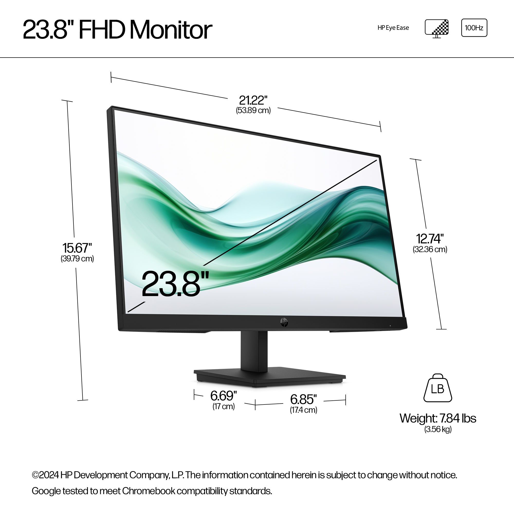 HP 324pv Series 3 Pro 23.8" Full HD Monitor VA Panel 100Hz - Image 5