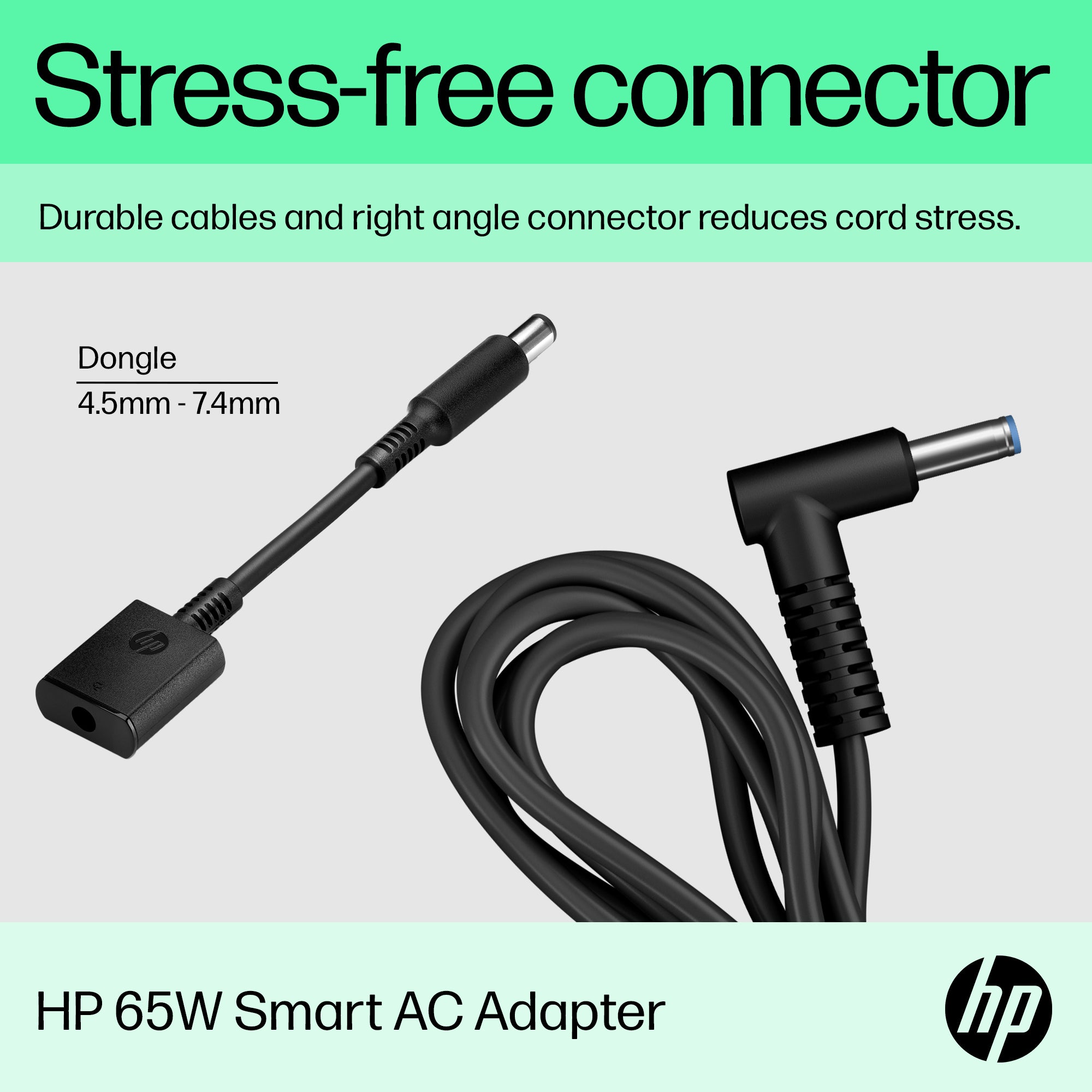 HP 65W Smart AC Adapter with Smart-Pin Technology - Image 7