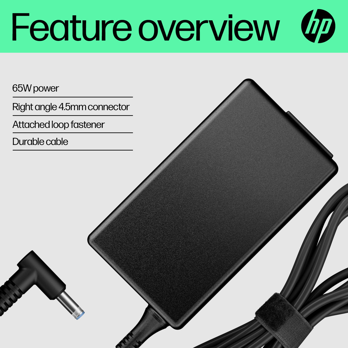 HP 65W Smart AC Adapter with Smart-Pin Technology - Image 8