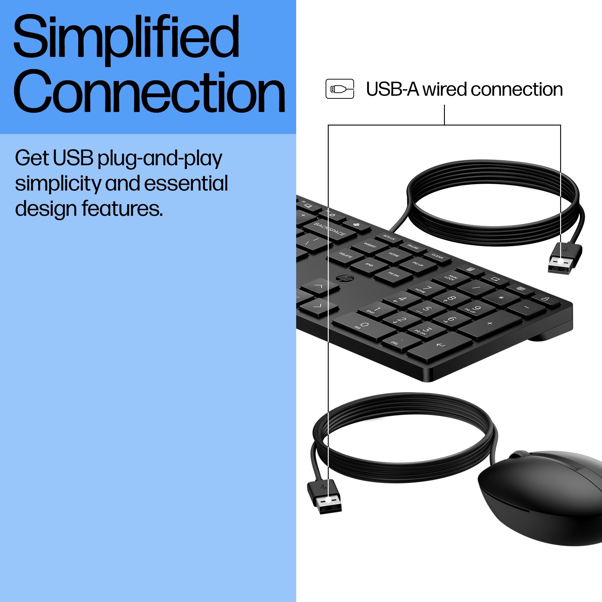 HP Wired Desktop 320MK Keyboard and Mouse Combo - Image 3