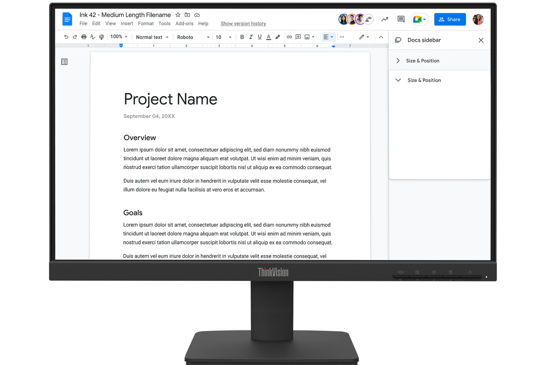 Lenovo ThinkVision S22-4e 21.5" Full HD IPS Monitor 100Hz