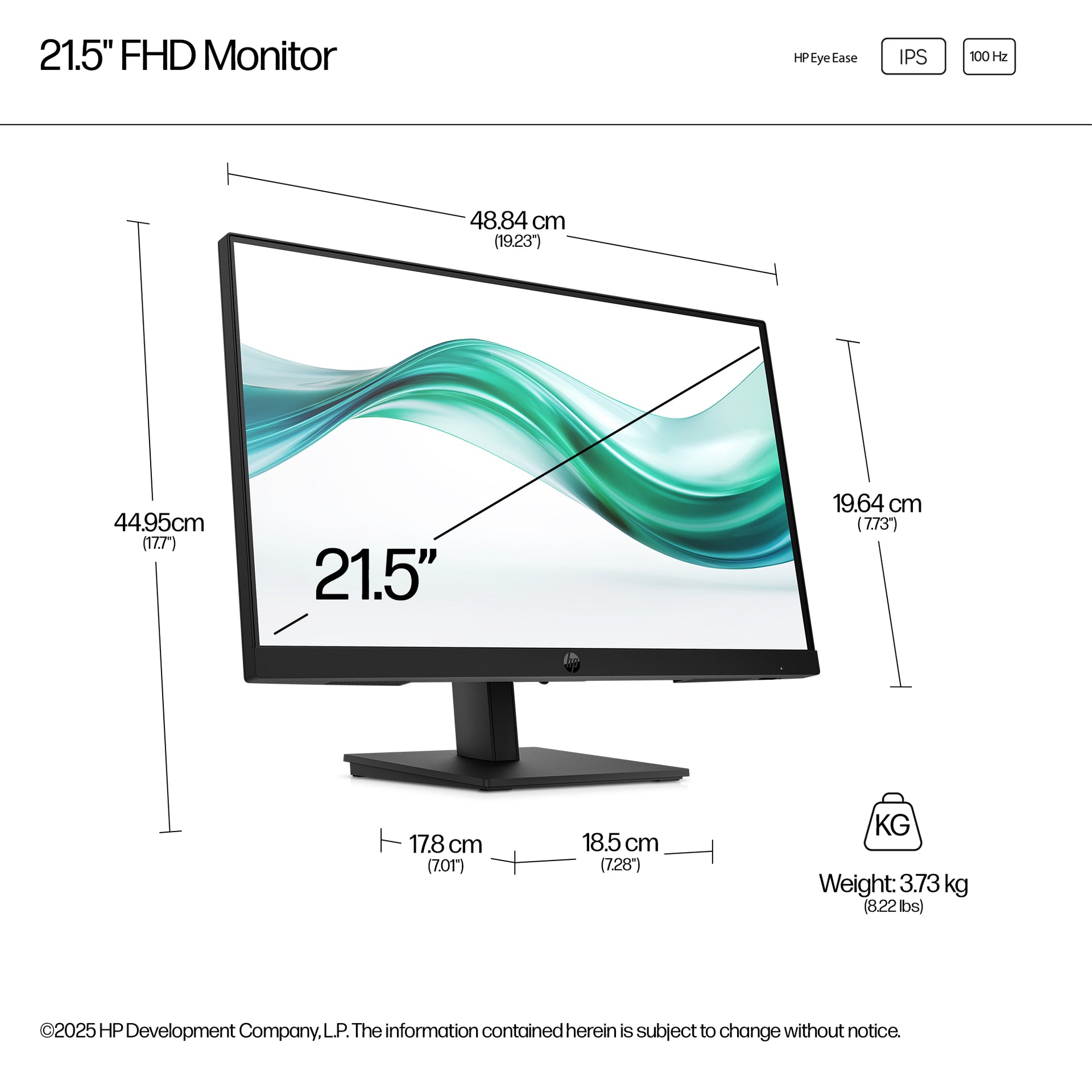 HP 322ph Series 3 Pro 21.5" Full HD Monitor IPS Panel 100Hz - Image 6