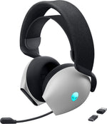 Alienware AW725H Wireless Gaming Headset with Bluetooth 5.3 and USB-C Receiver – Lunar Light