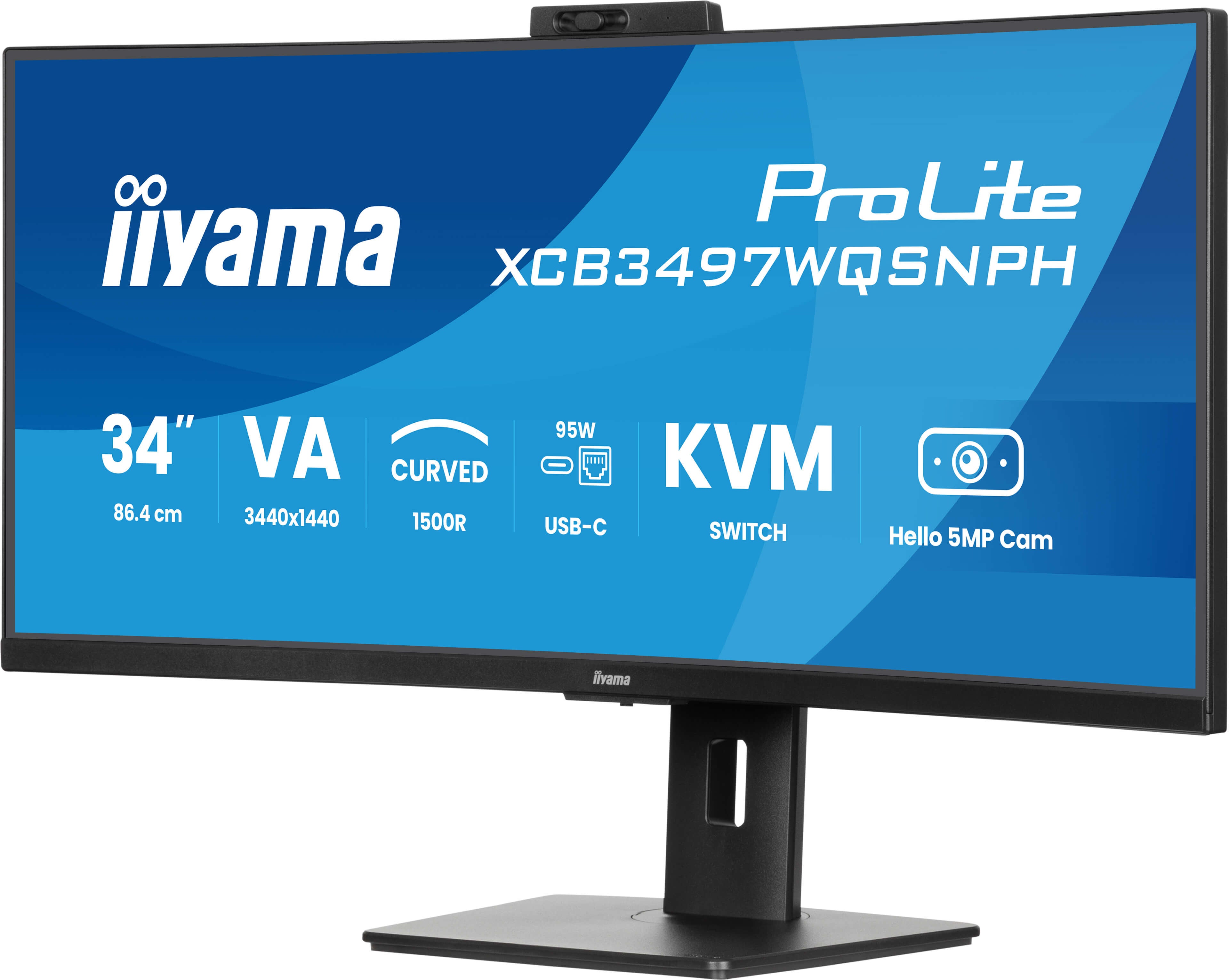 iiyama ProLite XCB3497WQSNPH-B1 34" UWQHD VA Monitor 120Hz