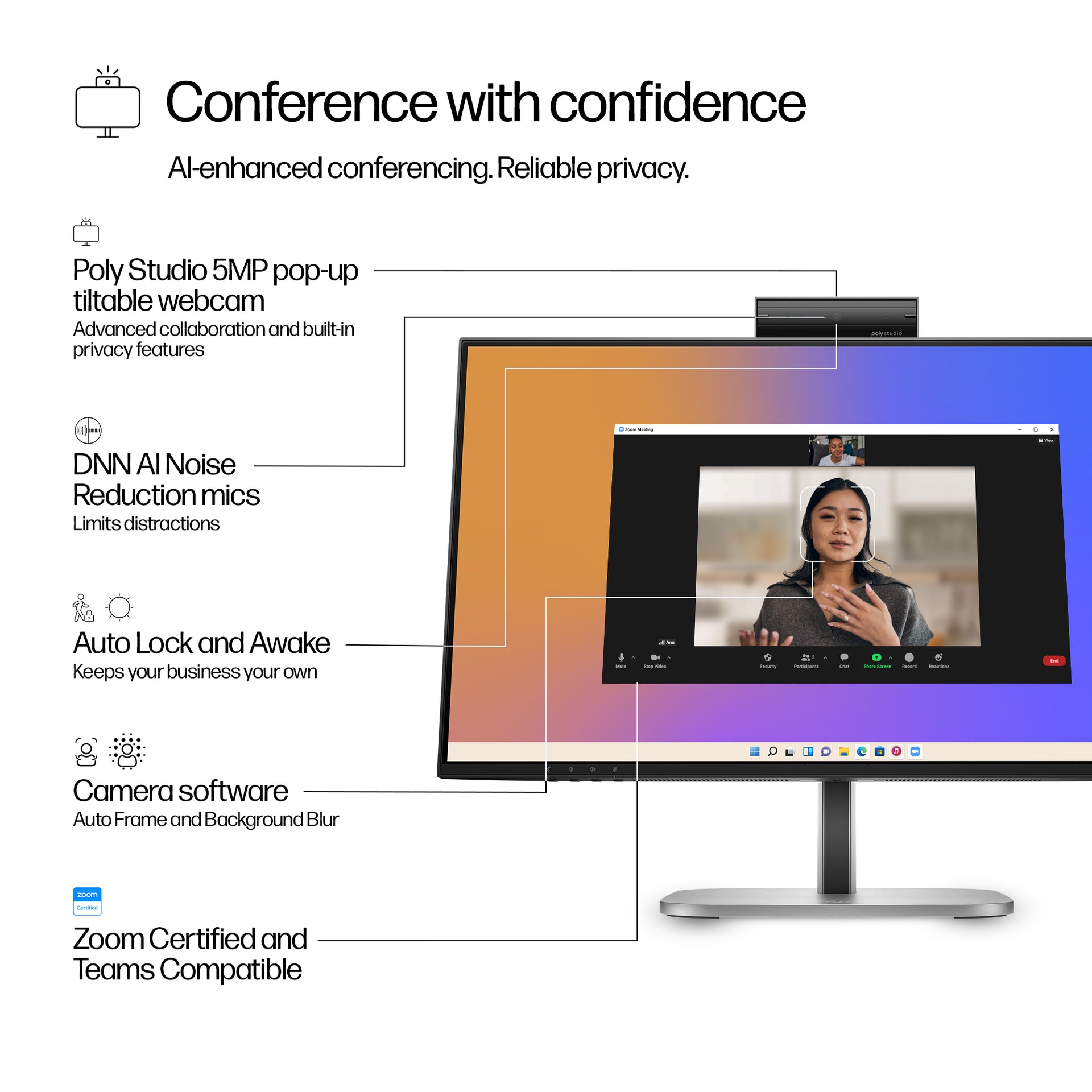 HP 524pm Series 5 Pro 23.8" Full HD Monitor IPS Panel 100Hz - Image 6