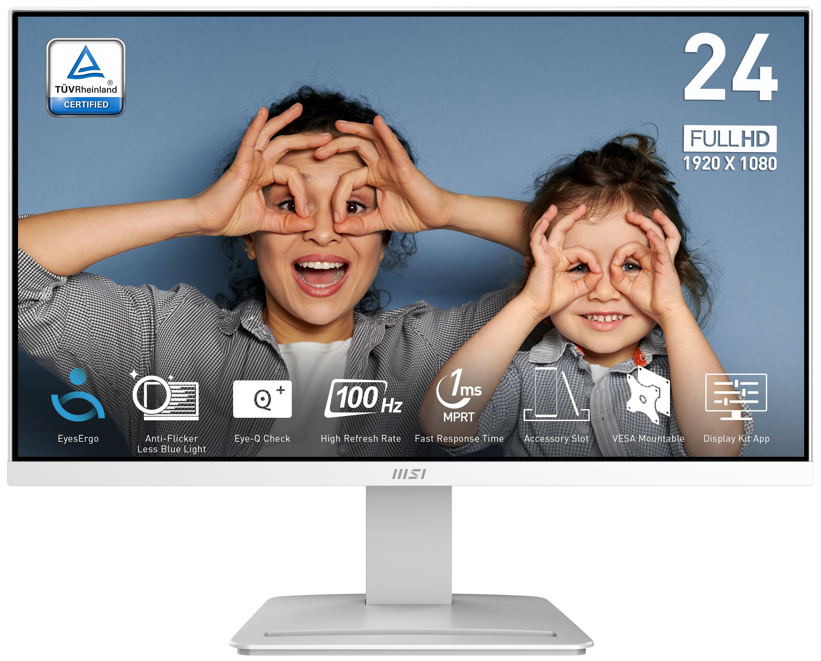 MSI PRO MP2412W 23.8" Full HD Monitor VA Panel 100Hz - Image 4