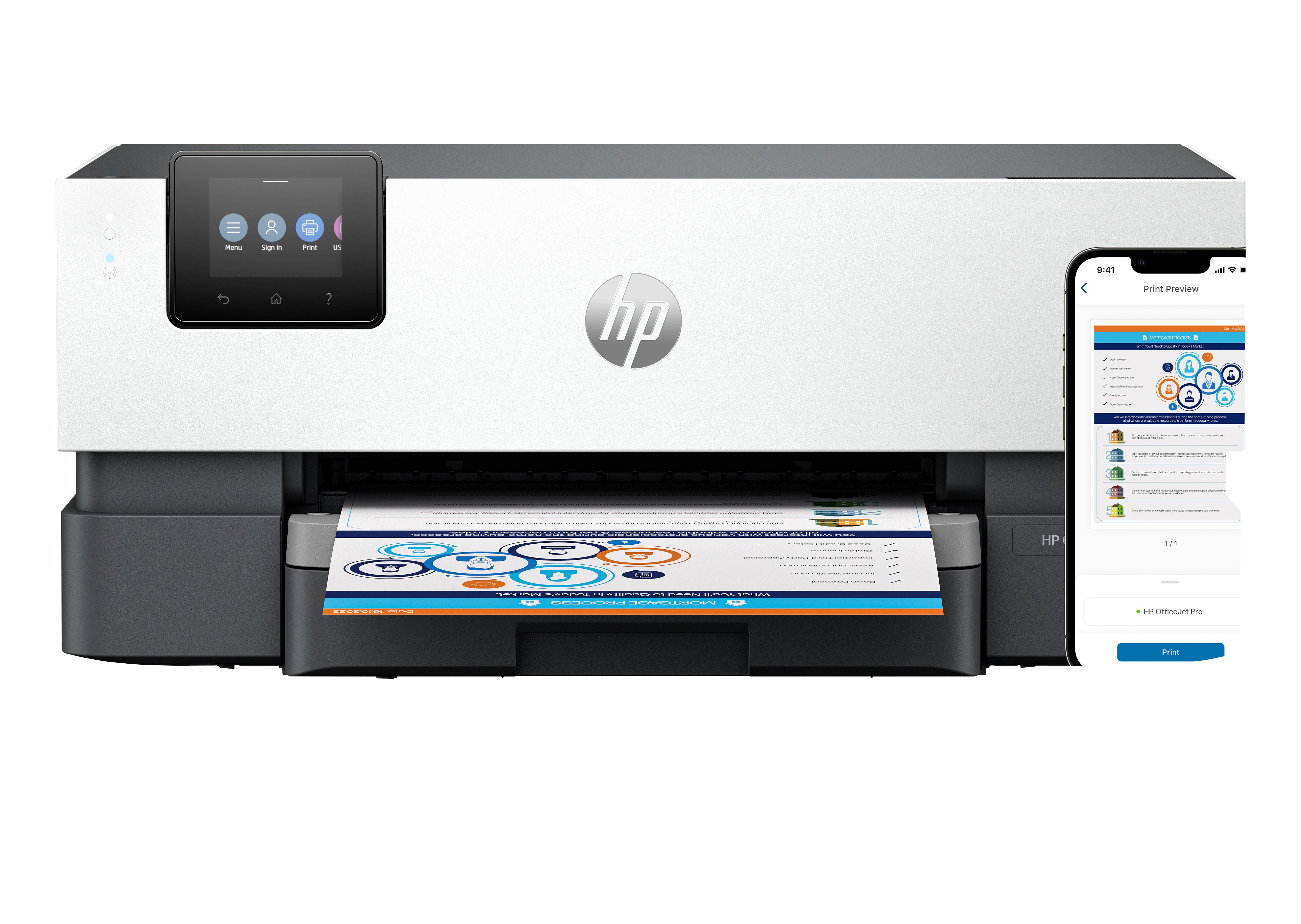 HP OFFICEJET PRO 9110B Colour Thermal Inkjet Wireless All-in-One Printer
