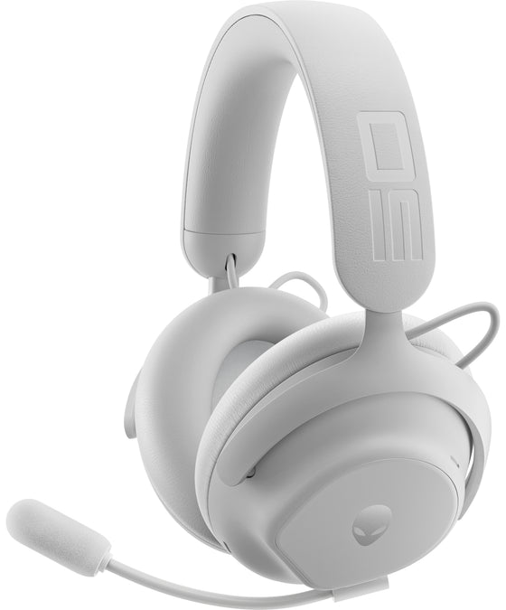 Alienware Pro HS 2.4GHz Wireless ANC Gaming Headset Detachable Boom Lunar Light