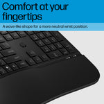 HP 485 Comfort Wired Keyboard with Quiet Keycaps and Wrist Rest - Image 5
