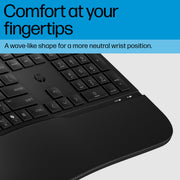 HP 485 Comfort Wired Keyboard with Quiet Keycaps and Wrist Rest - Image 5
