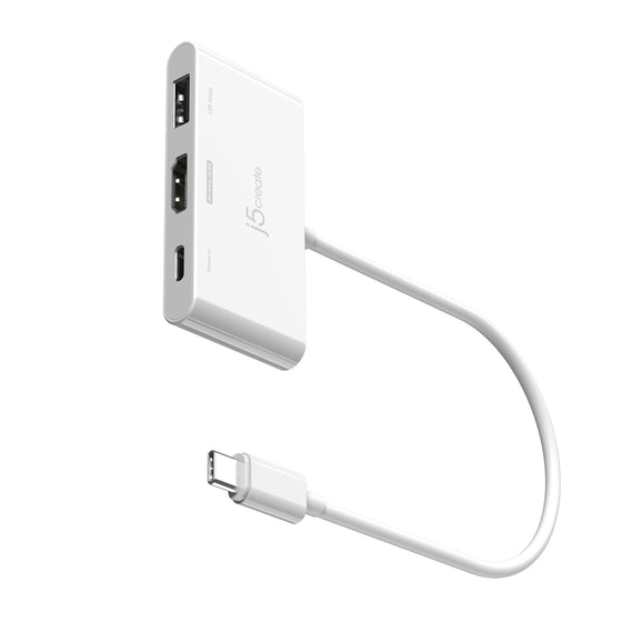 j5create JCA399 USB-C to HDMI 4K 144Hz Adapter with USB 3.2 and 100W Power Delivery, Black