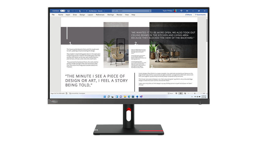 Lenovo ThinkVision S27i-30 27" Full HD Monitor IPS Panel 100Hz - Image 3
