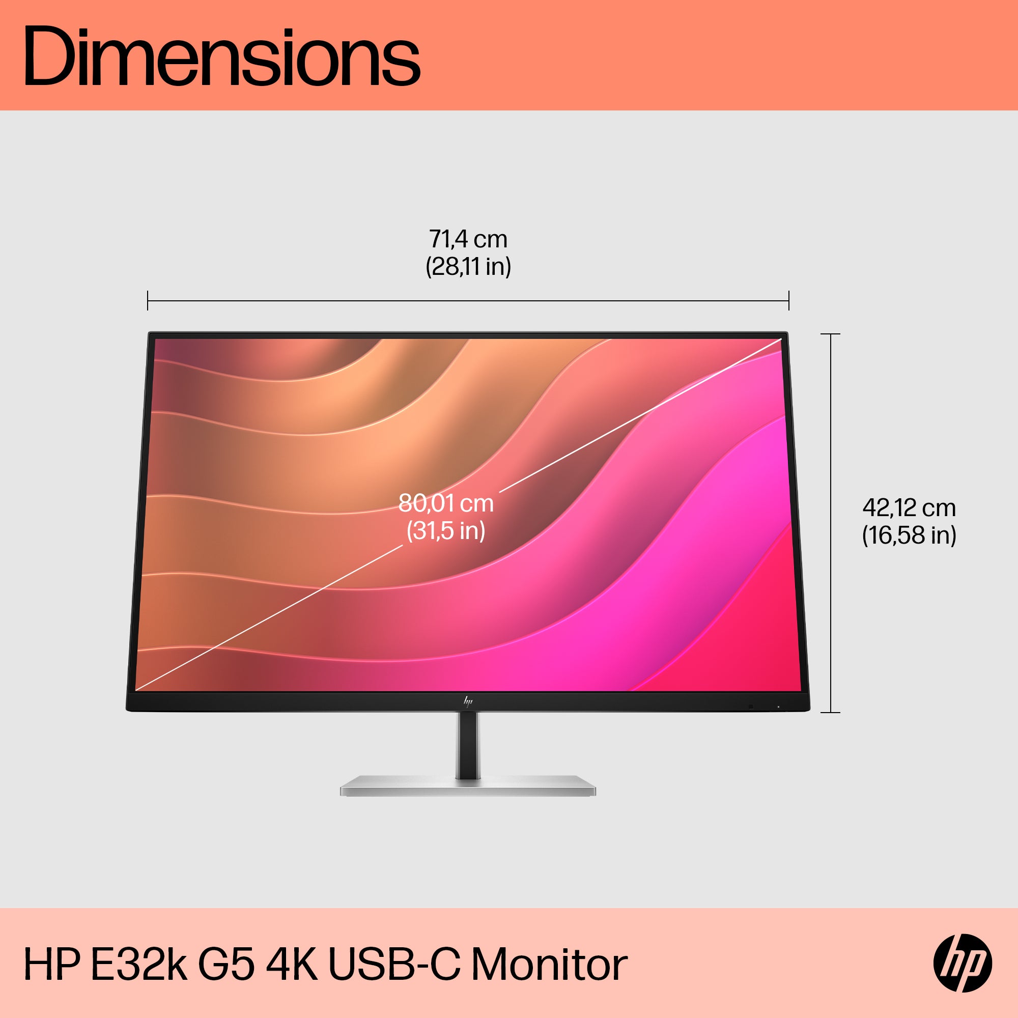 HP E32K G5 31.5" 4K UHD Monitor IPS Panel 60Hz - Image 5