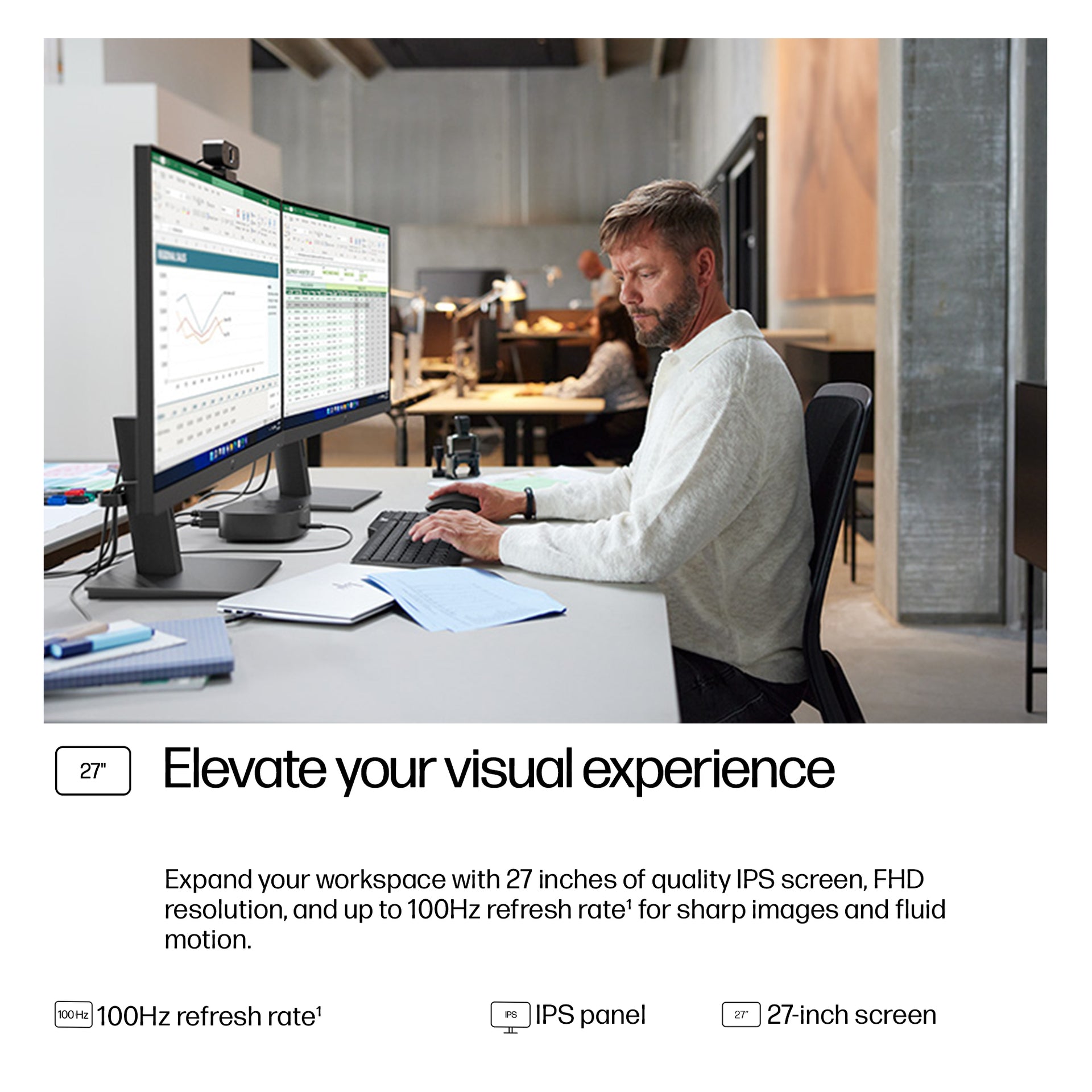 HP 327ph Series 3 Pro 27" Full HD Monitor IPS Panel 100Hz - Image 8