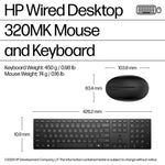 HP Wired Desktop 320MK Keyboard and Mouse Combo - Image 2