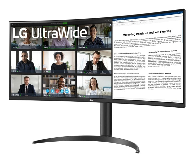 LG UltraWide 34WR55QK-B 34" Wide Quad HD Monitor VA Panel 100Hz - Image 3