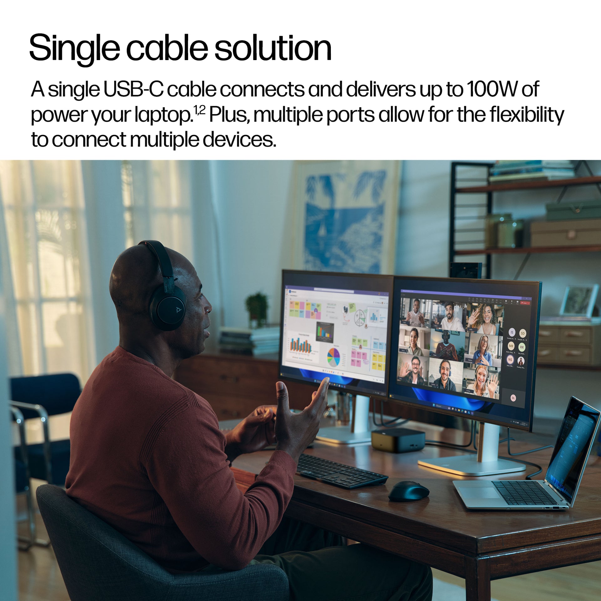 HP G6 Docking Station 2 x DisplayPort HDMI USB-C 1GbE 2.5GbE