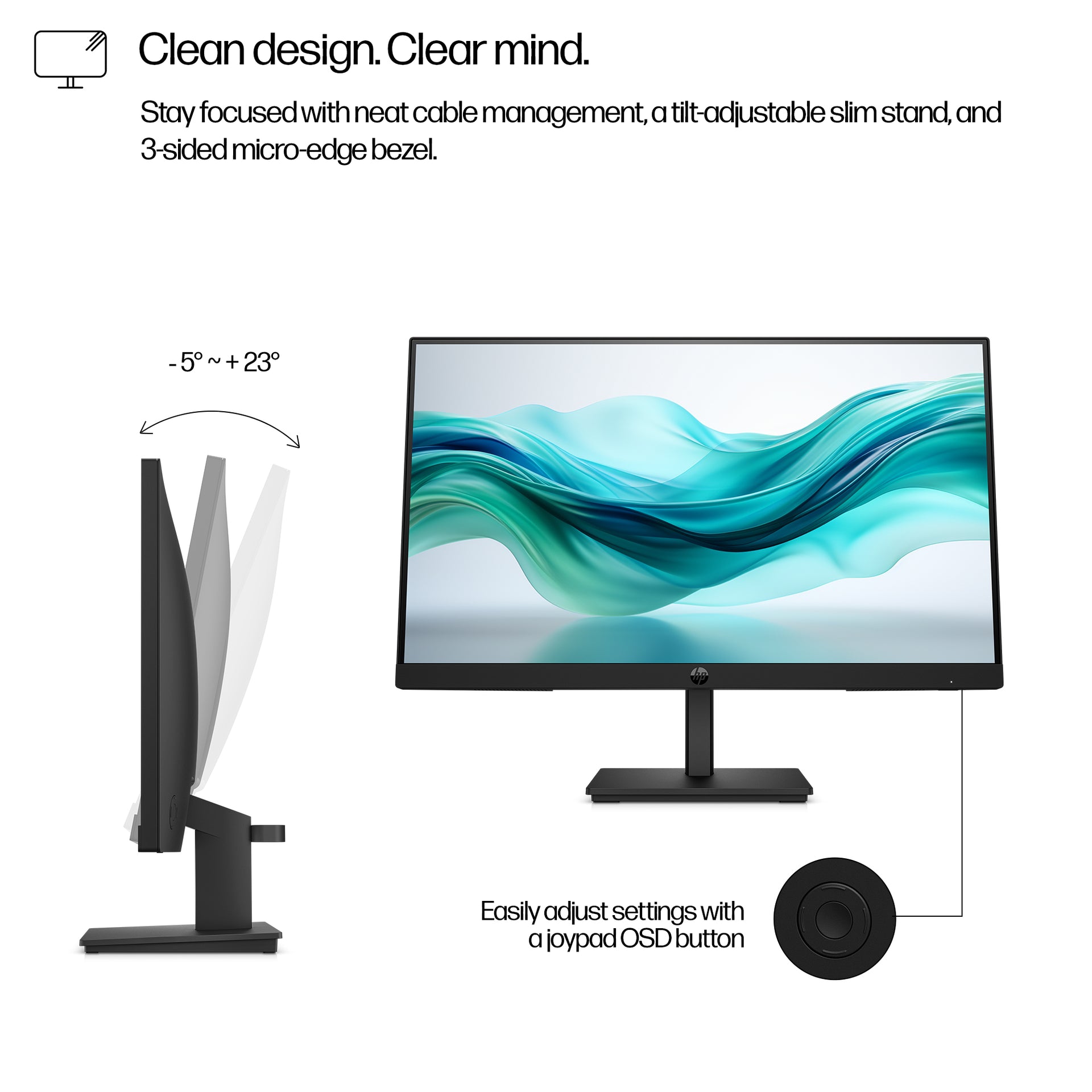 HP 322pf Series 3 Pro 21.5" Full HD Monitor IPS Panel 100Hz - Image 4