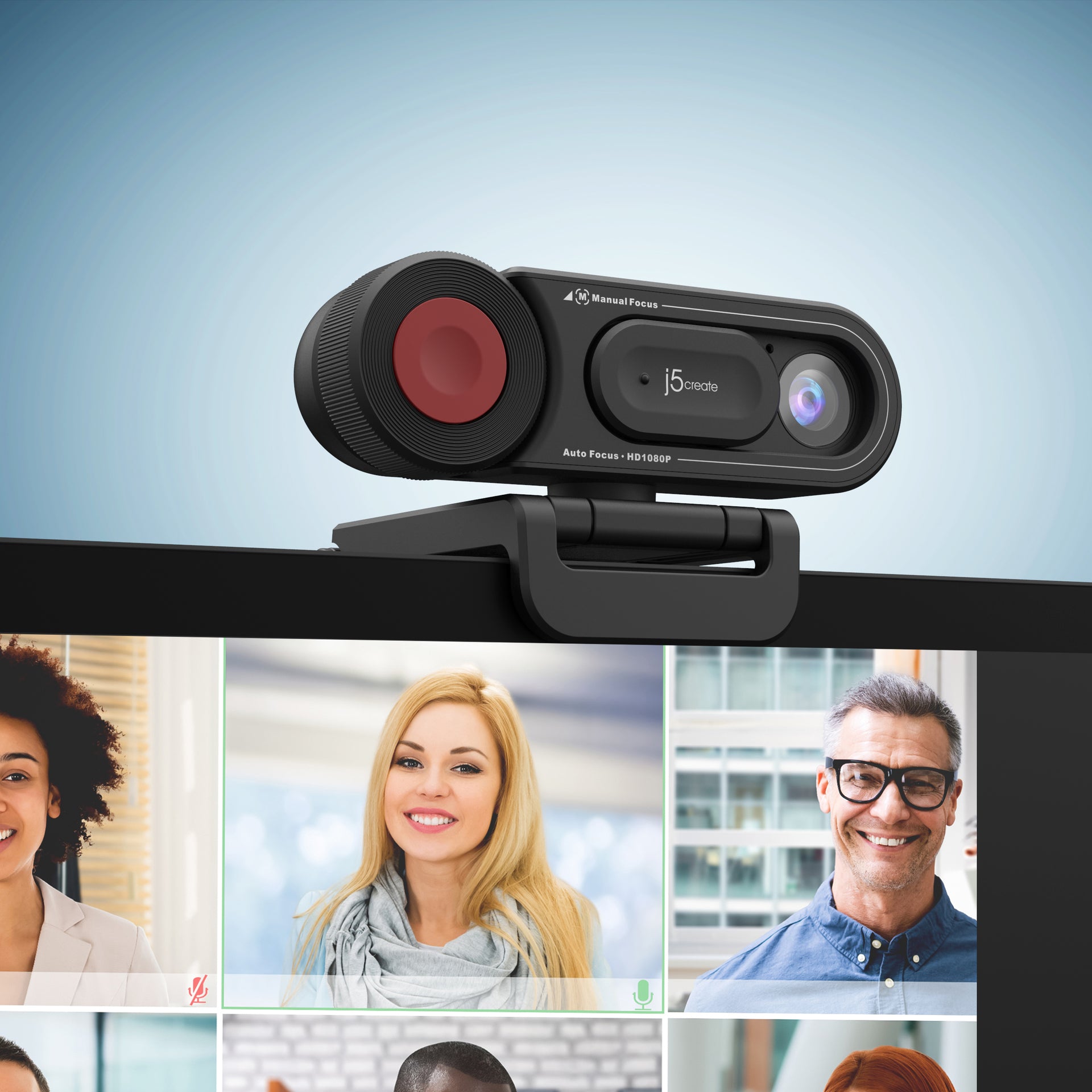 j5create JVU250 HD Webcam with Auto &amp; Manual Focus - Image 8
