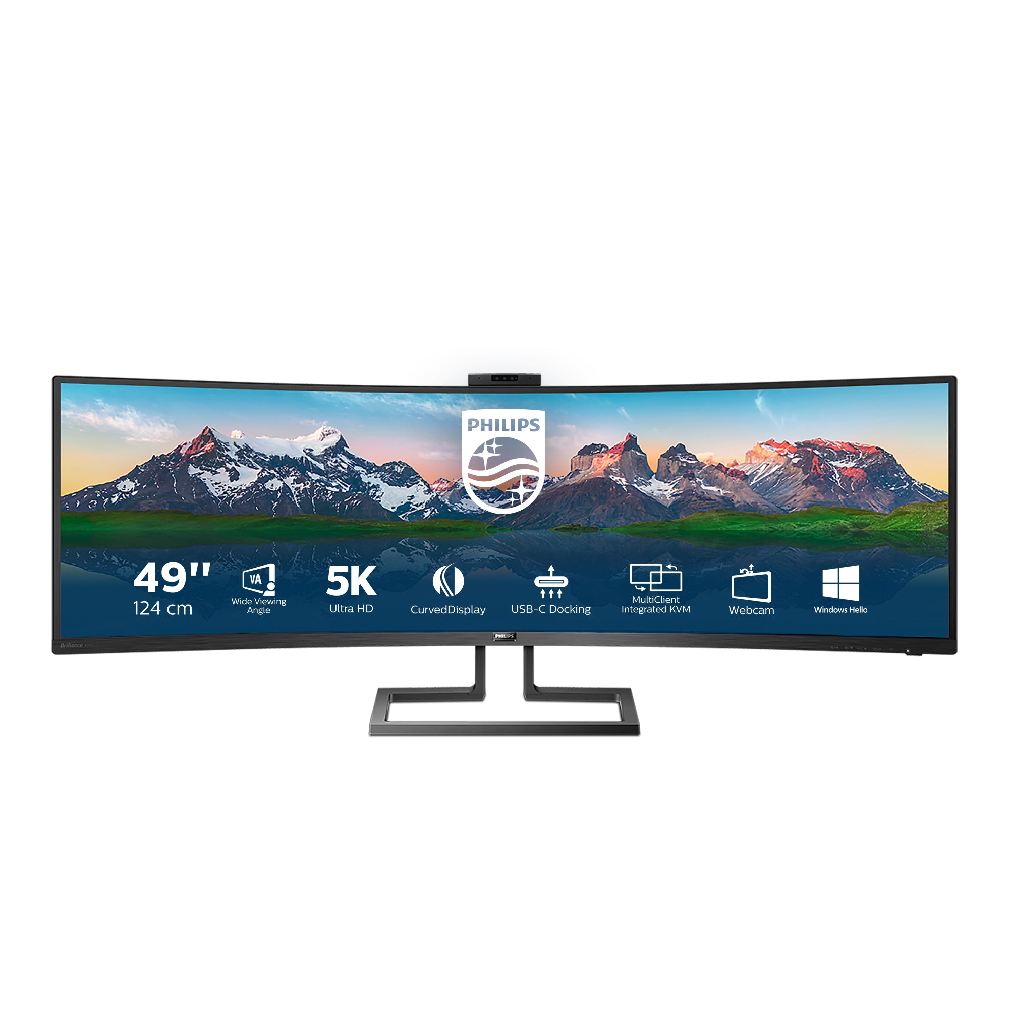 Philips Brilliance P-line 499P9H 49" UltraWide Dual Quad HD Monitor VA Panel 70Hz