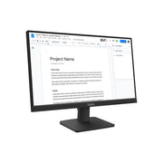 Monitor displaying a document with 'Project Name' on a white background