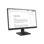 Monitor displaying a document with 'Project Name' on a white background
