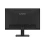 The back view of a Lenovo desktop monitor with a black stand, shown against a plain white background.