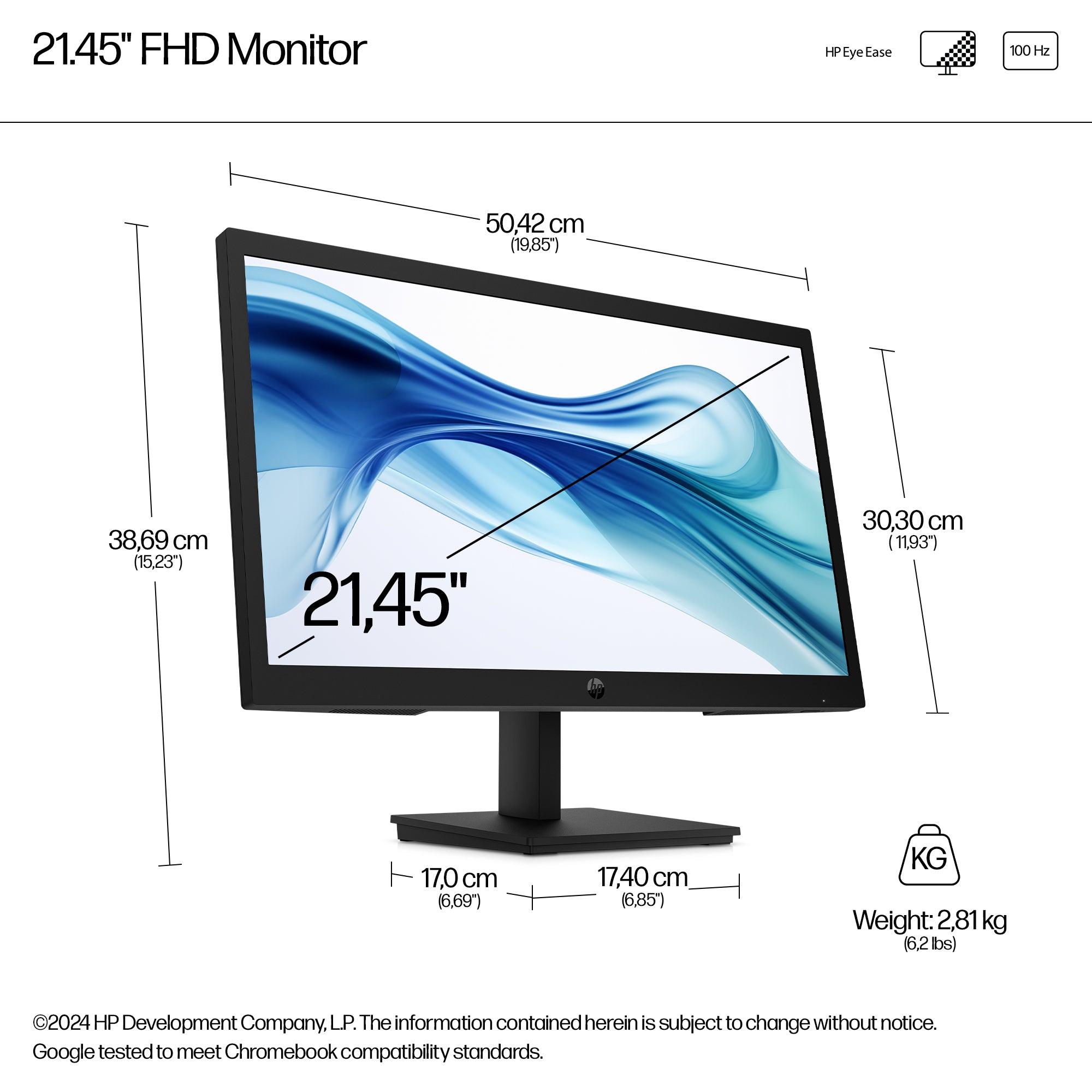 HP 322pv Series 3 Pro 21.4" Full HD Monitor VA Panel 100Hz - Image 3
