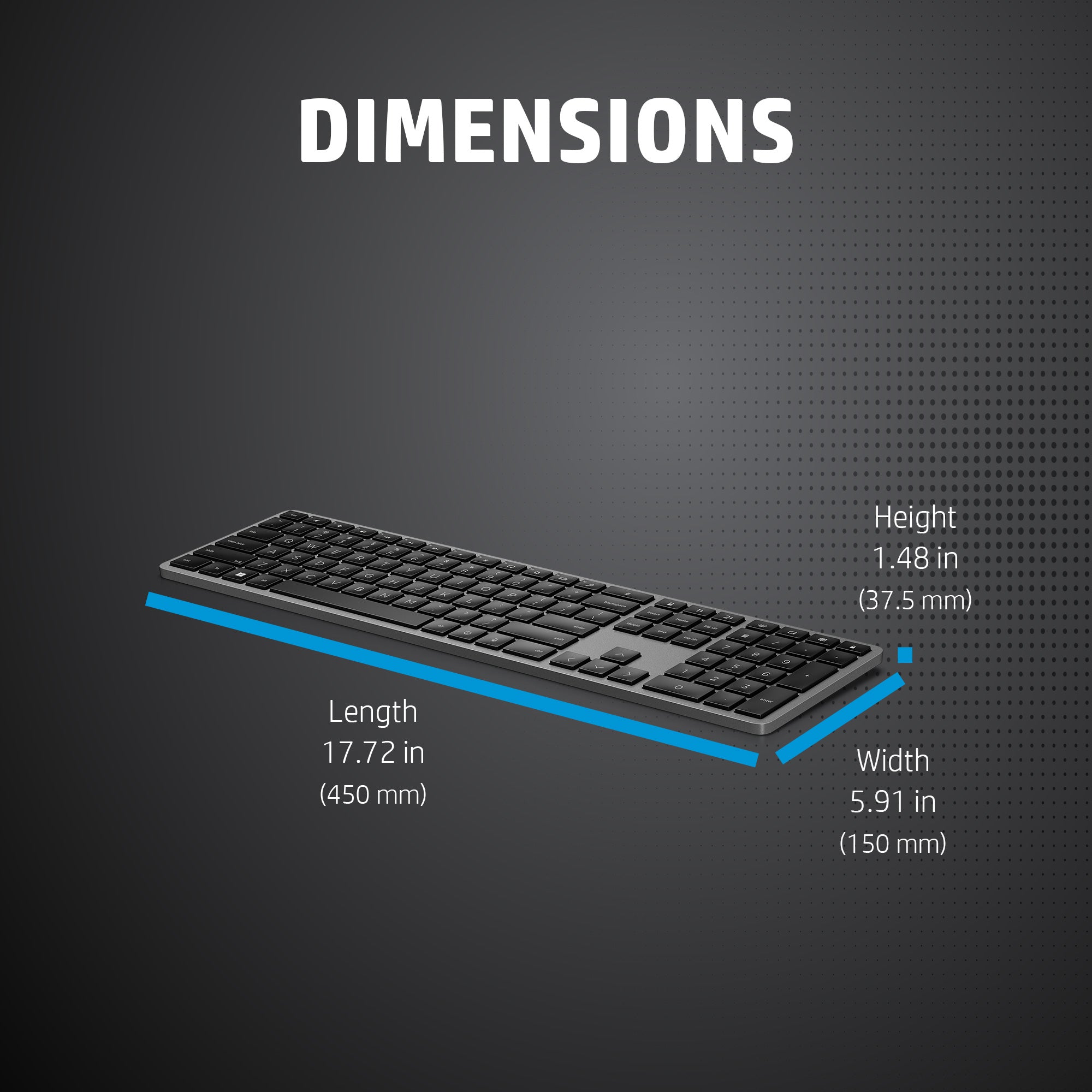 HP 975 Wireless Keyboard with Dual-Mode Connectivity - Image 5
